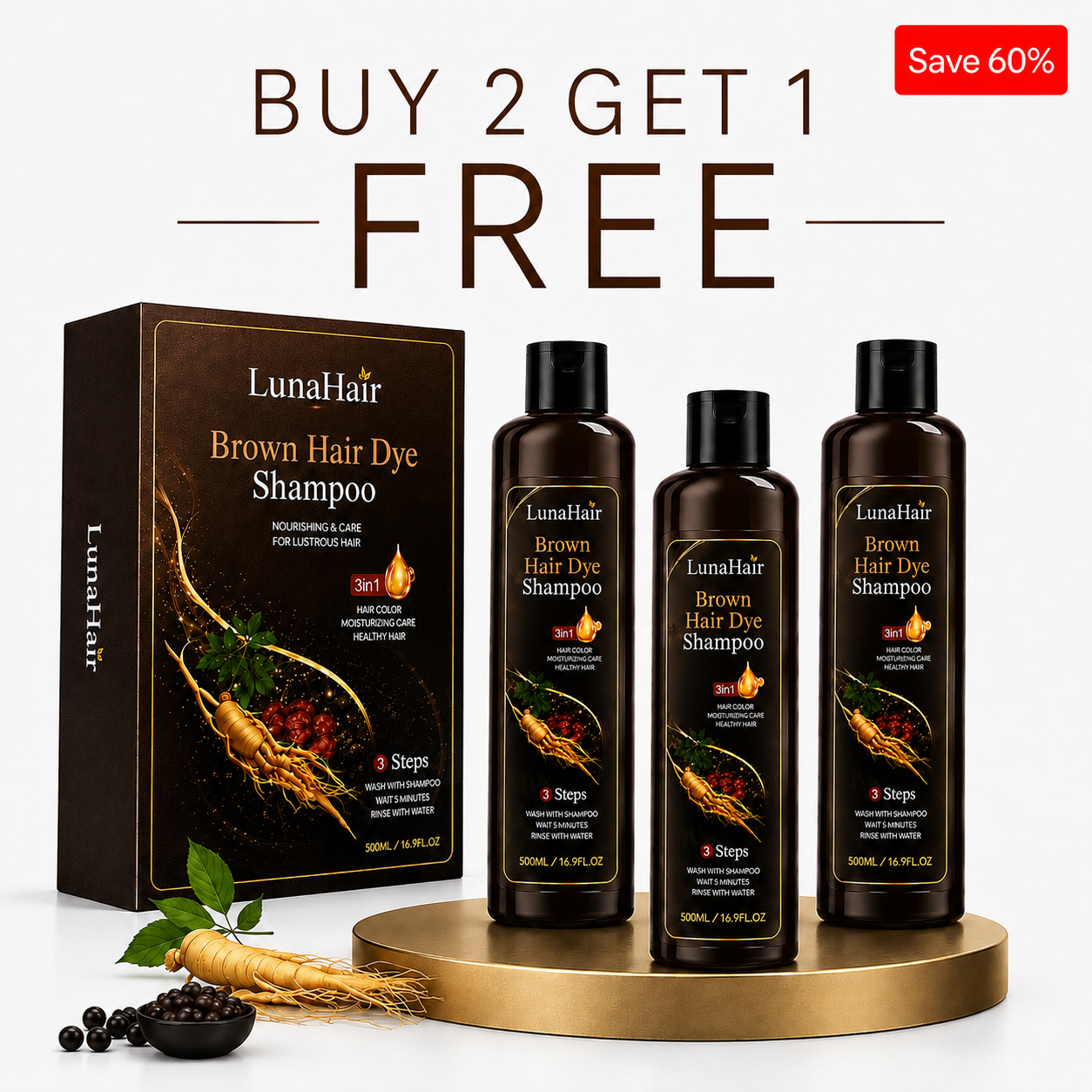 Luna Hair Instant Dye Shampoo