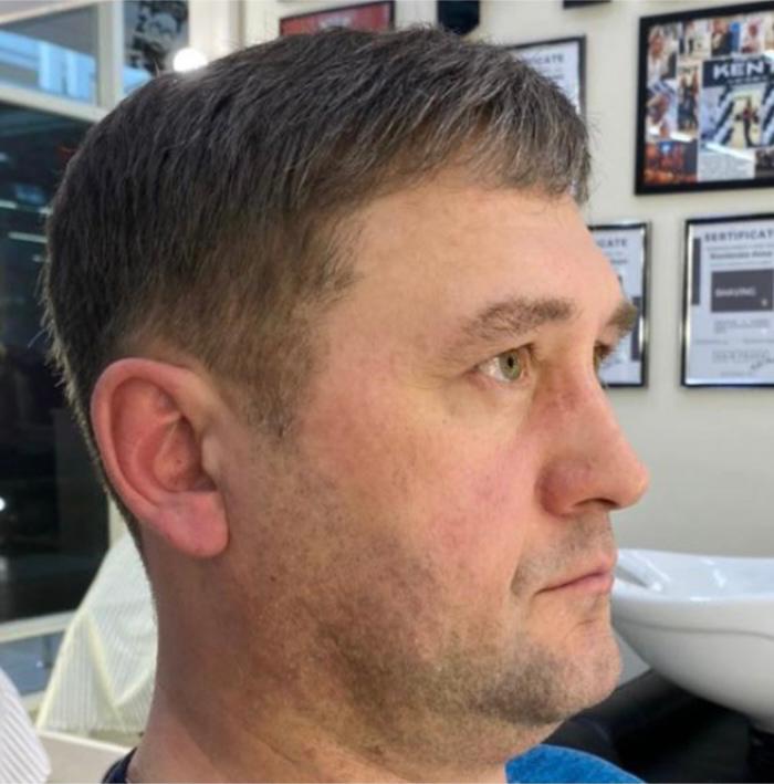 After hair treatment